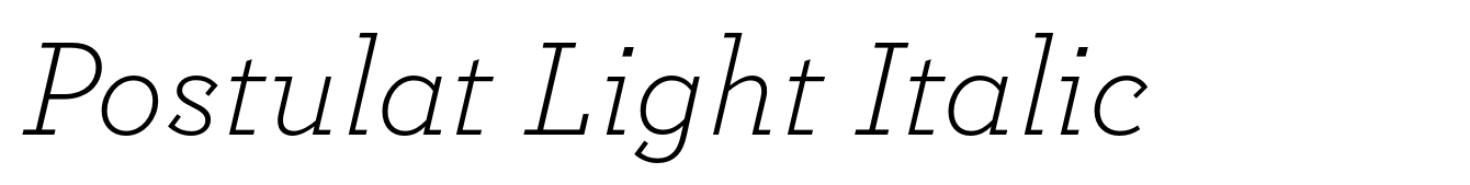 Postulat Light Italic